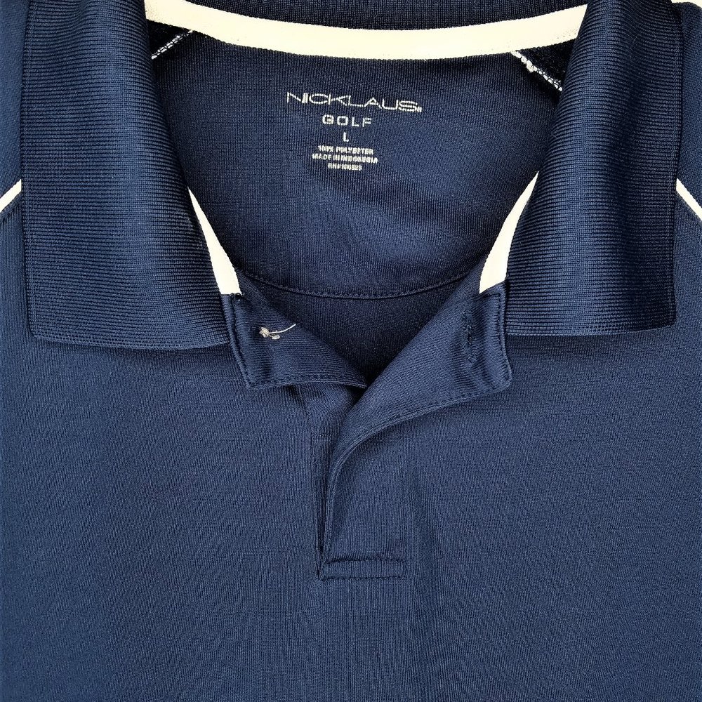 NICKLAUS GOLF BLUE POLO Golf shirt - Size Large.